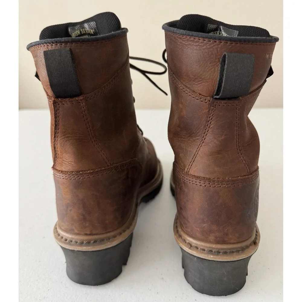 Red Wing Irish Setter Mesabi Steel Toe Logger Boot 83236 Brown Womens 6.5D US